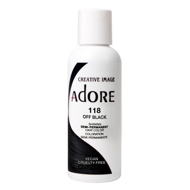 Adore Semi-Permanent Haircolor #118 Off Black 4oz