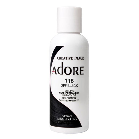 Adore Semi-Permanent Haircolor #118 Off Black 4oz