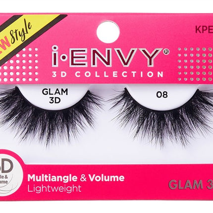 Kiss I Envy Glam 3D Lashes #08 Multi-Angle & Volume