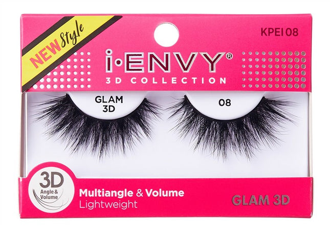 Kiss I Envy Glam 3D Lashes #08 Multi-Angle & Volume