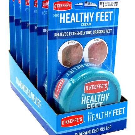O' Keeffes Healthy Feet 2.7oz Jar Display (6 Pieces)