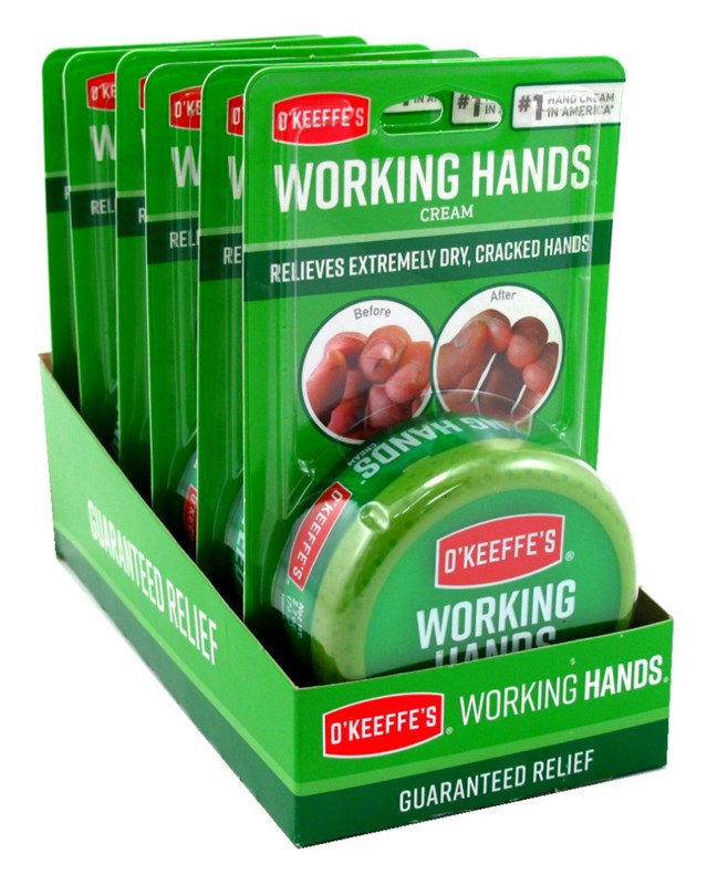 O' Keeffes Working Hands 2.7oz Jar Display (6 Pieces)