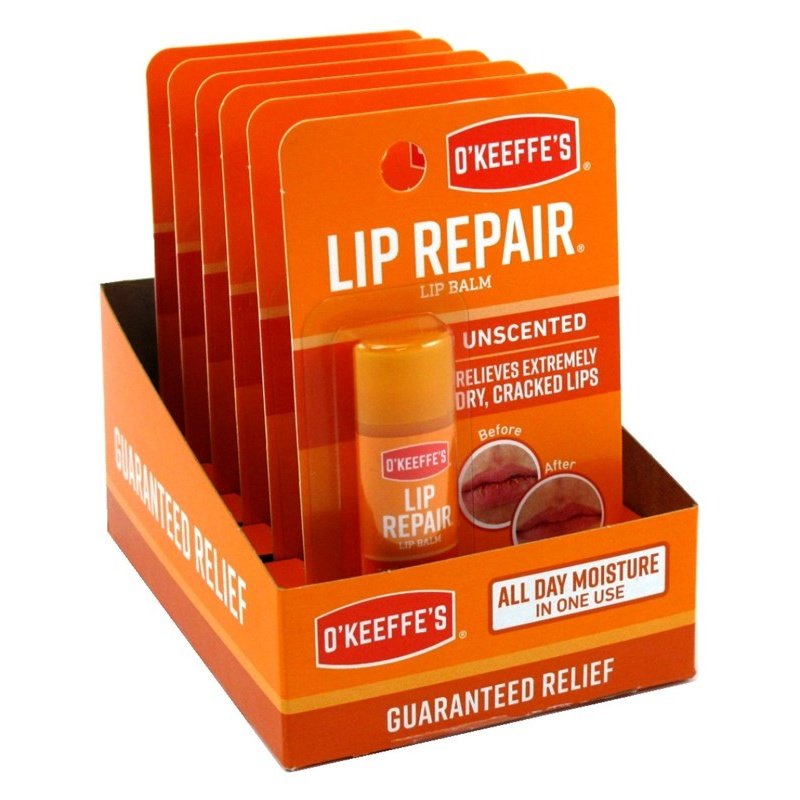 O' Keeffes Lip Repair Lip Balm Stick Unscented 0.15oz (1PC)