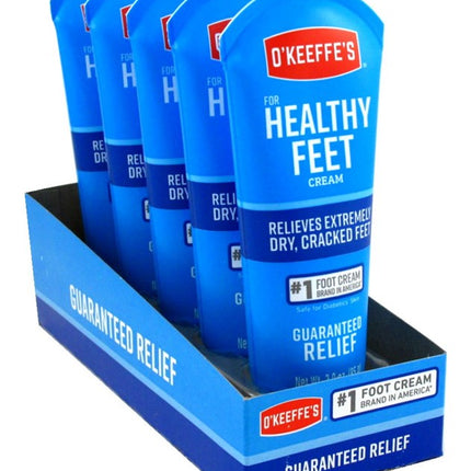 O' Keeffes Healthy Feet 3oz Tube (5 Pieces) Display