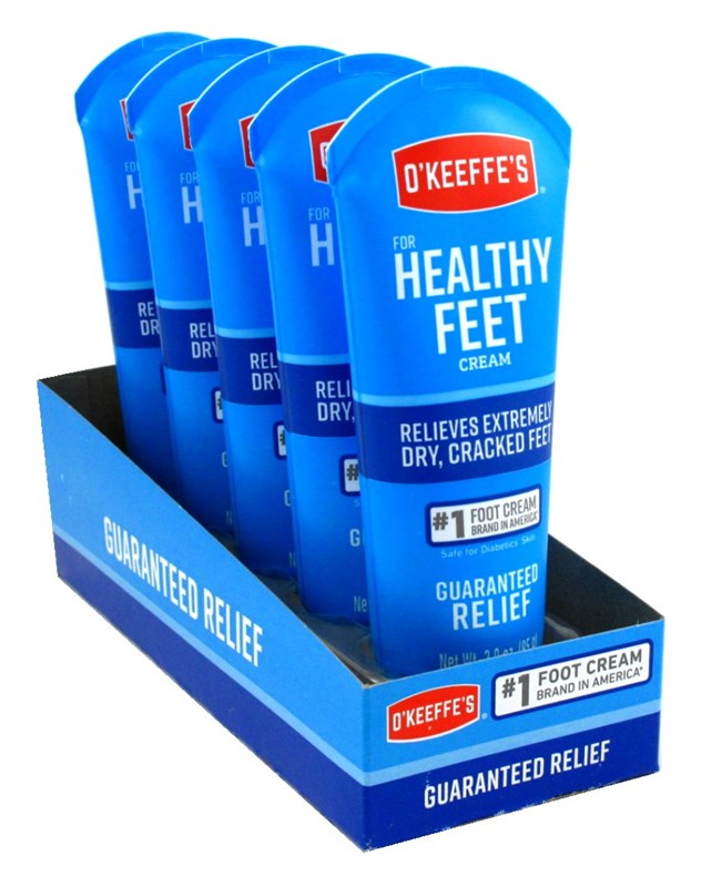 O' Keeffes Healthy Feet 3oz Tube (5 Pieces) Display