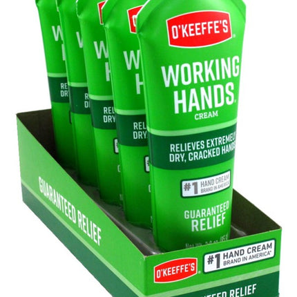 O' Keeffes Working Hands 3oz Tube (5 Pieces) Display