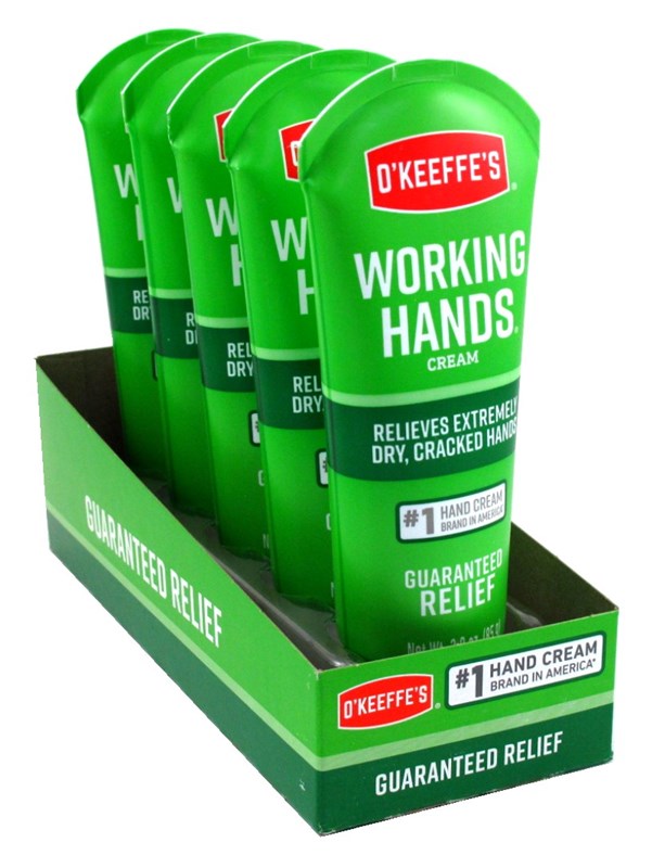 O' Keeffes Working Hands 3oz Tube (5 Pieces) Display