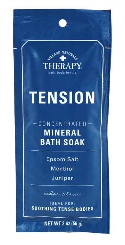 Village Nat. Mineral Bath Soak Tension Cedar Citrus 2oz(12 Pieces)