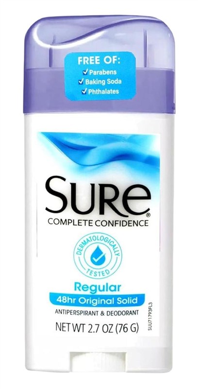 Sure Deodorant 2.7oz Original Solid Regular