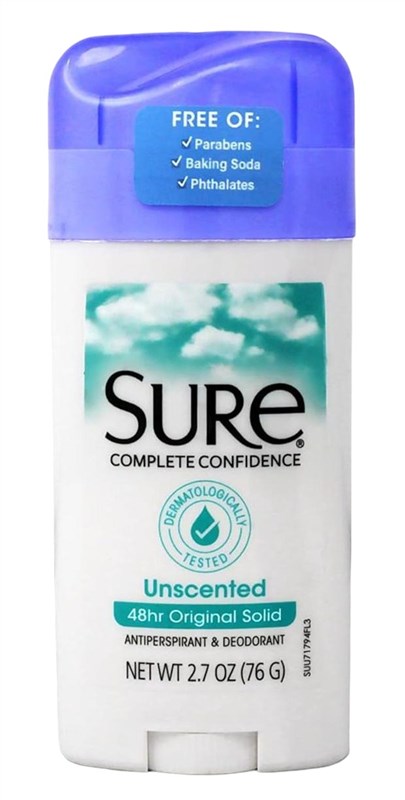 Sure Deodorant 2.7oz Original Solid Unscented