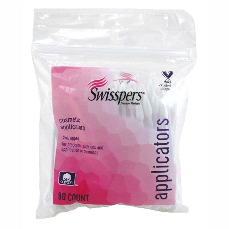 Swisspers Cotton Swabs 80 Count Cosmetic Applicators