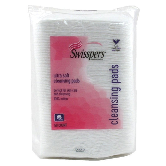 Swisspers Cleansing Pads Ultra Soft 50 Count 100% Cotton