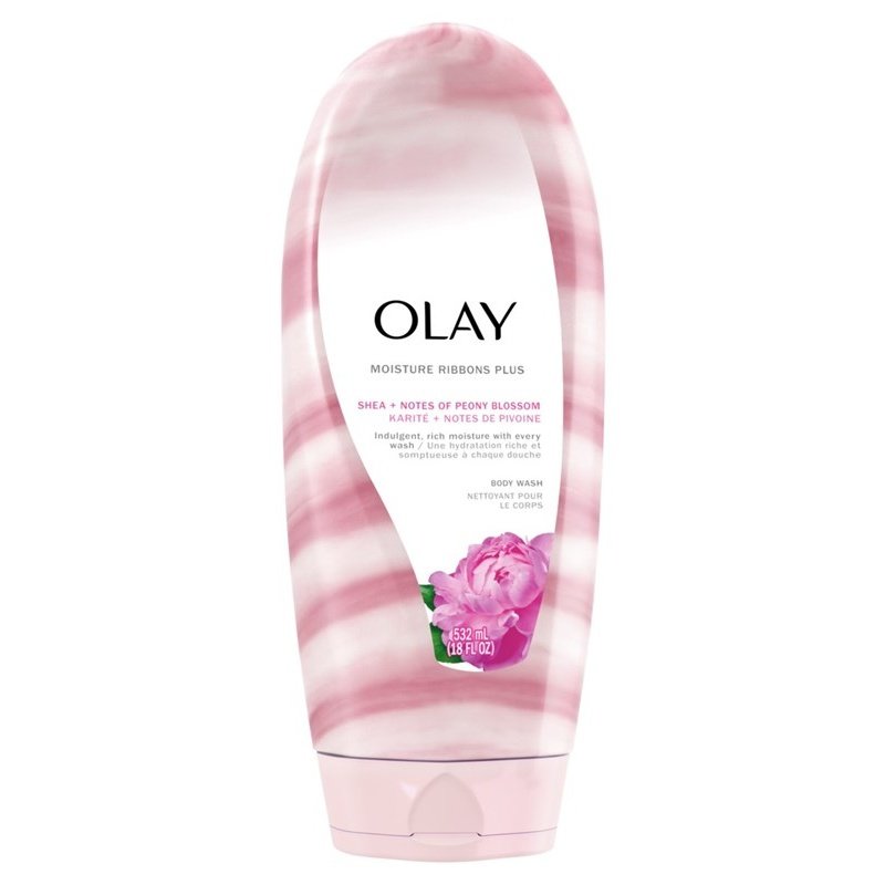 Olay Body Wash Moist Ribbons+ Shea+Notes Of Peony 18oz