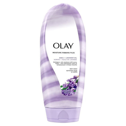 Olay Body Wash Moist Ribbons+ Shea+Lavender Oil 18oz