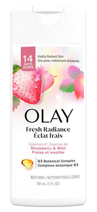 Olay Body Wash 3oz Radiance Strawberry & Mint(12 Pieces)