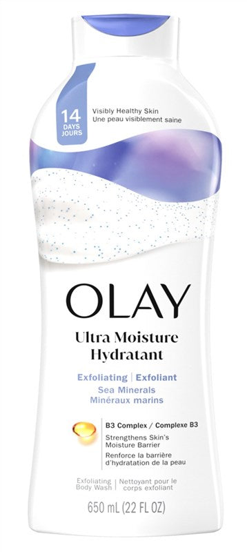 Olay Body Wash 22oz Moisture Exfoliating Sea Minerals