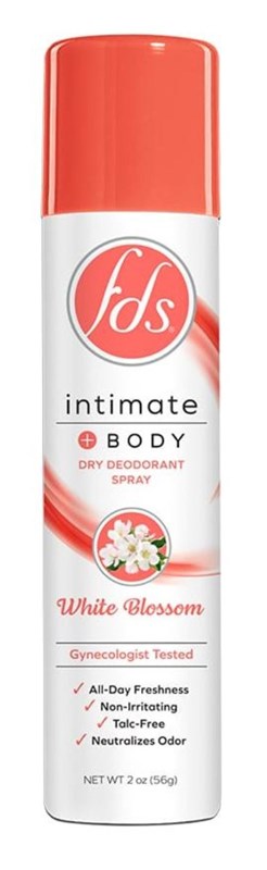 Fds Intimate + Body Dry Spray Deodorant White Blossom 2oz