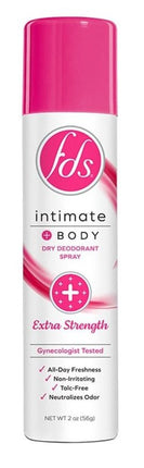 Fds Intimate + Body Dry Spray Deodorant Extra Strength 2oz
