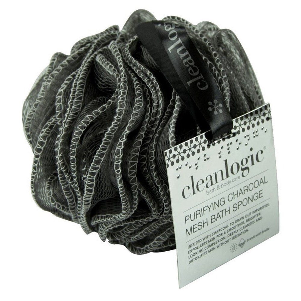 Clean Logic Purifying Charcoal Mesh Bath Sponge