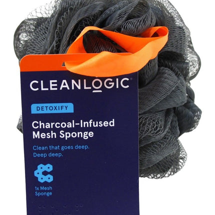 Clean Logic Purifying Charcoal Mesh Bath Sponge