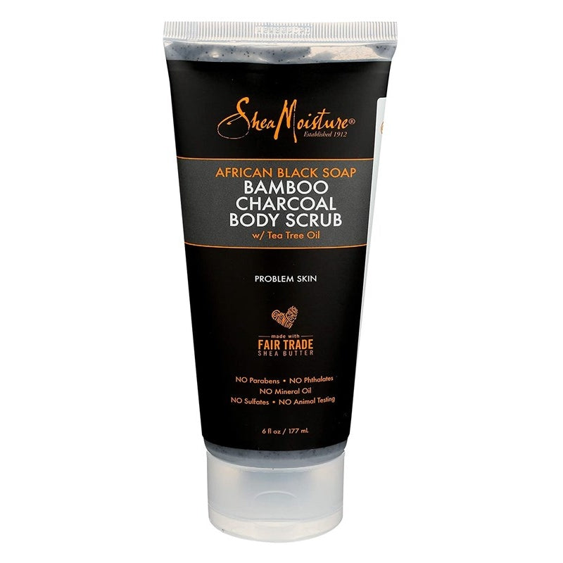 Shea Moisture African Black Soap Charcoal Body Scrub 6oz