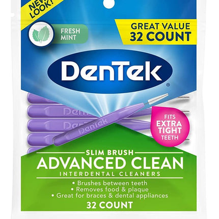 Dentek Slim Brush Advanced Clean Tight Teeth