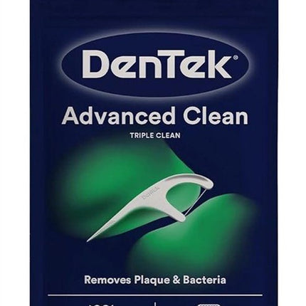 Dentek Floss Picks Advanced Triple Clean 20 Count (6 Pieces)