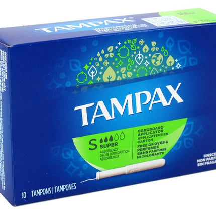 Tampax Tampons Super 10 Count Unscented