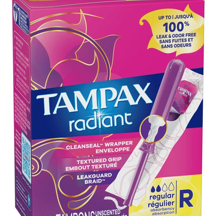 Tampax Tampons Radiant Regular 14 Count