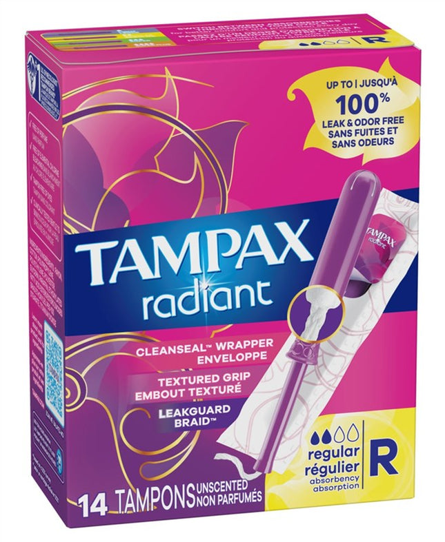Tampax Tampons Radiant Regular 14 Count