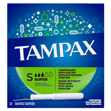 Tampax Tampons Super 20 Count Unscented