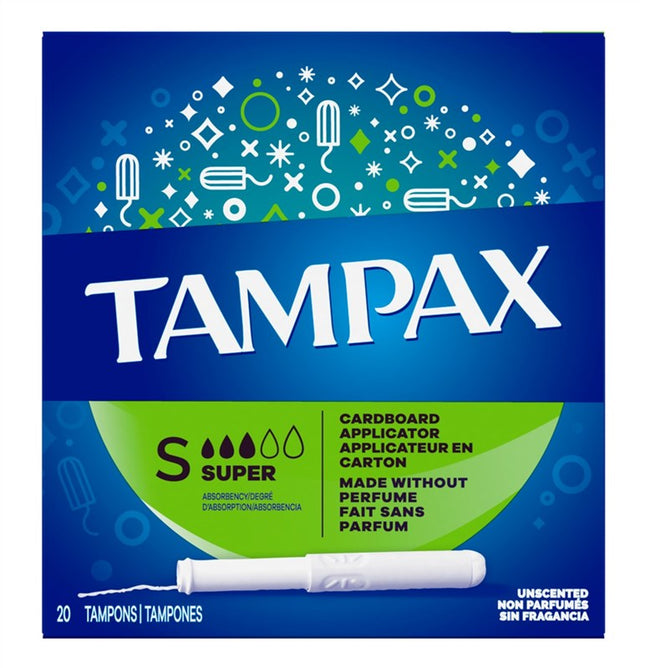 Tampax Tampons Super 20 Count Unscented