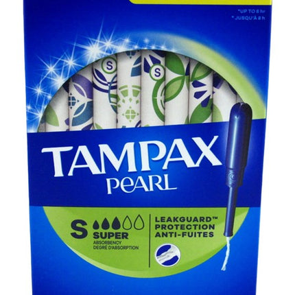 Tampax Tampons Pearl Super 10 Count Leakguard Unscented