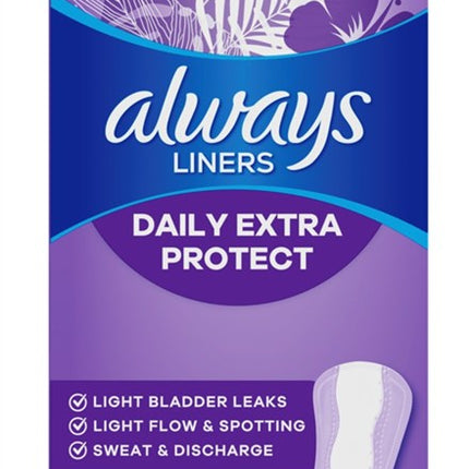 Always Liners Extra Protect Extra Long 40 Count Unscented