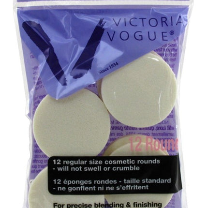 Victoria Vogue #912 Cosmetic Rounds 12 Count Regular Size