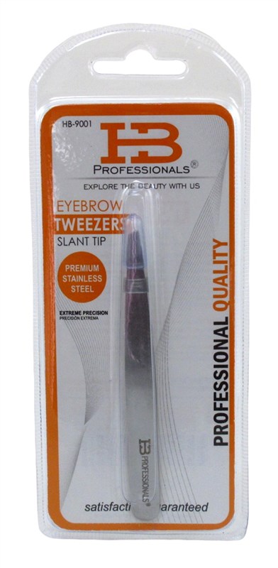 Hb Pro Eyebrow Tweezers Slant Tip (3 Pieces) Stainless