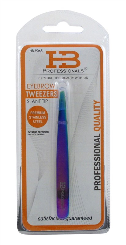 Hb Pro Eyebrow Tweezers Slant Tip (3 Pieces) Multi Titanium
