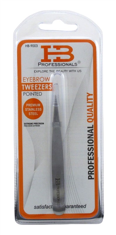 Hb Pro Eyebrow Tweezers Pointed (3 Pieces) Stainless Steel