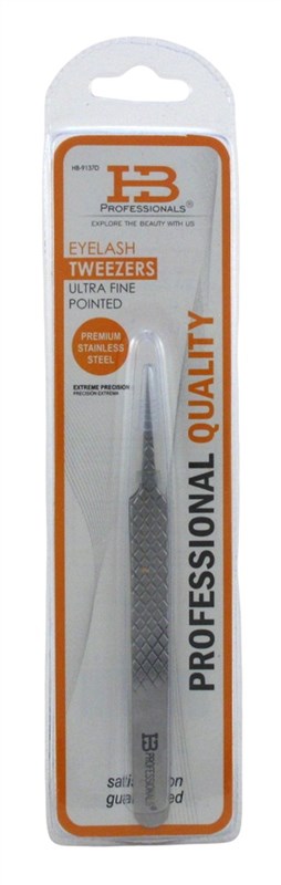 Hb Pro Eyelash Tweezers Ultra Fine Pointed (3 Pieces) Stainless