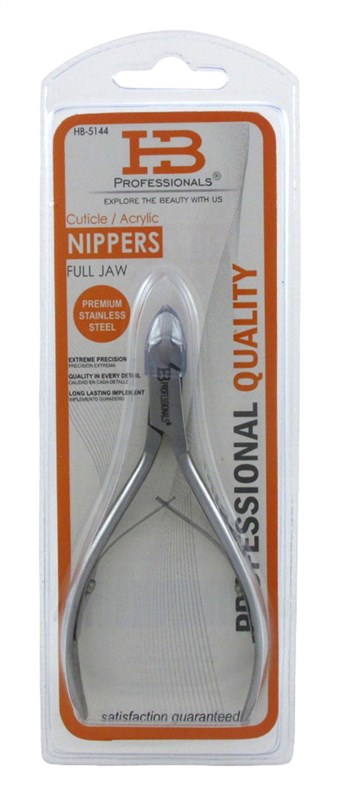 Hb Pro Nippers Cuticle-Acrylic Full Jaw (3 Pieces) Stainless Steel