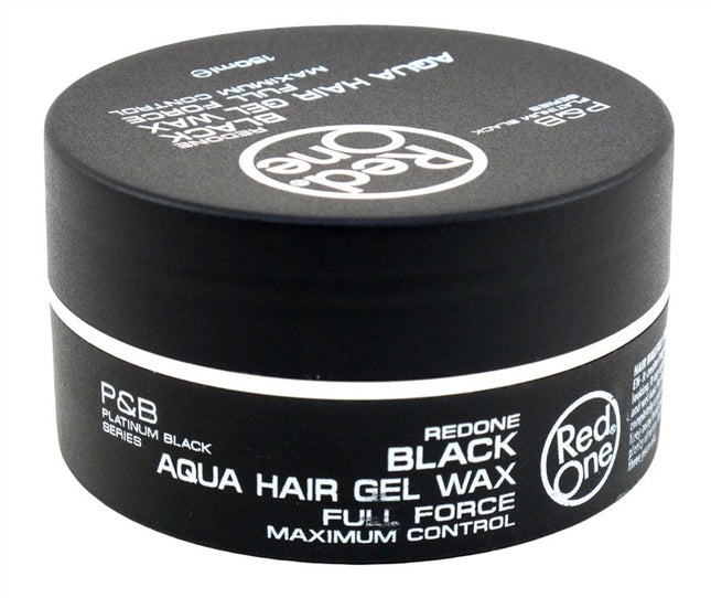 Red One Aqua Hair Gel Wax Black Maximum Control 5.07oz