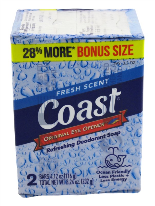 Coast Bath Bars Fresh Scent 4.12oz Bonus Size