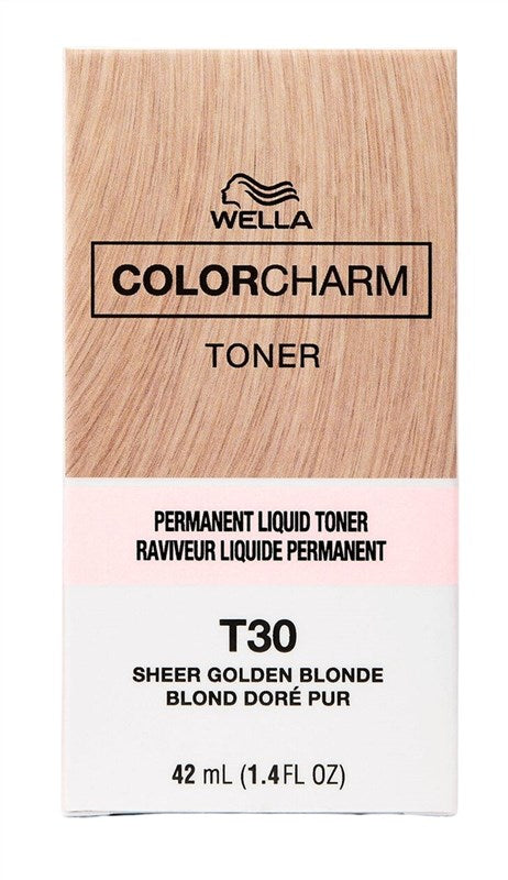 Wella Color Charm Liquid Toner #T30 Sheer Golden Blonde 1.4oz