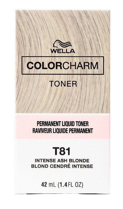 Wella Color Charm Liquid Toner #T81 Intense Ash Blonde 1.4oz