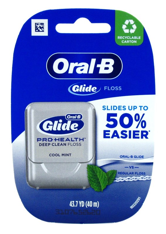 Oral-B Glide Floss Deep Clean 43.7Yd Cool Mint (6 Pieces)
