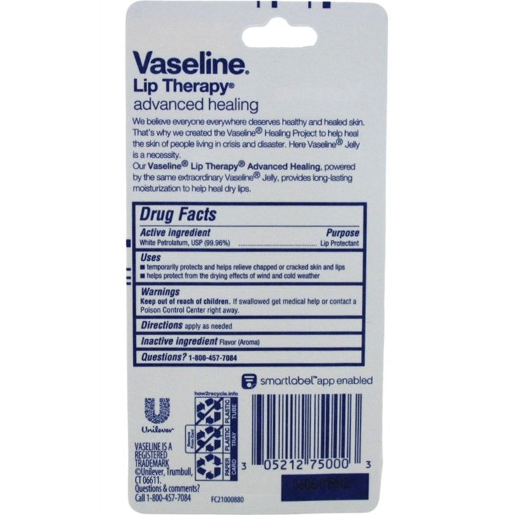 Vaseline Lip Therapy Advanced 0.35oz (12in) Display