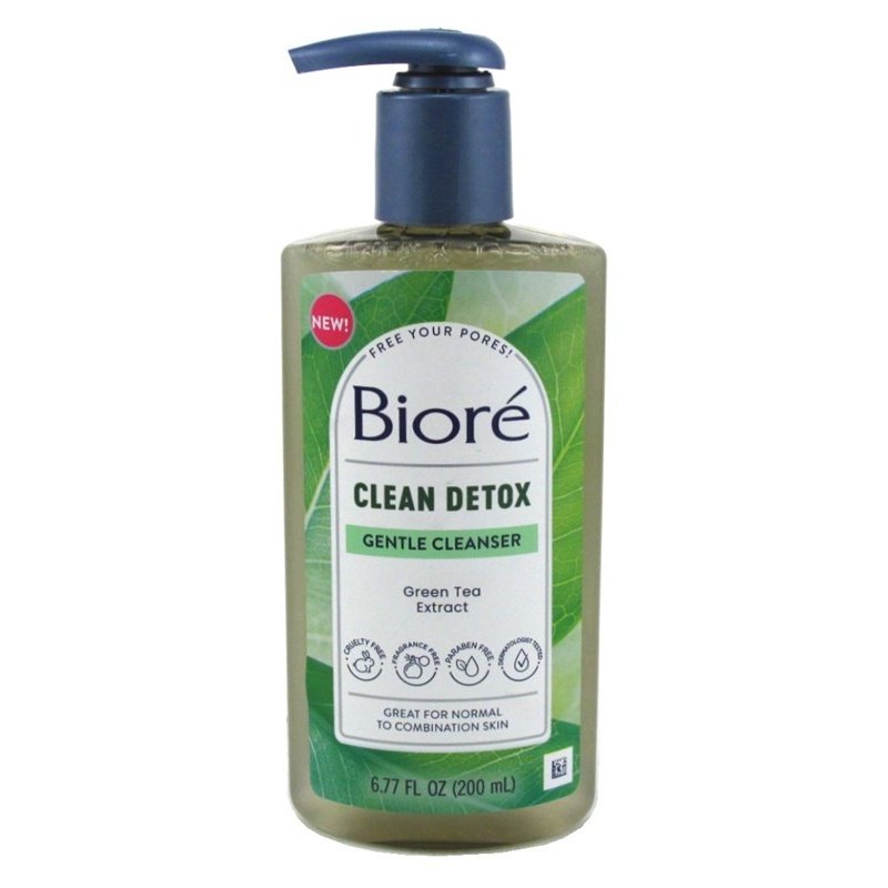 Biore Clean Detox Gentle Cleanser 6.77oz Pump