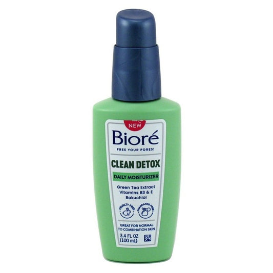 Biore Clean Detox Daily Moisturizer 3.4oz Pump