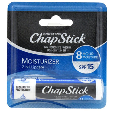 Chapstick Moisturizer 2-In-1 Lipcare Spf15 0.15oz (12 Pieces)