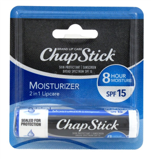 Chapstick Moisturizer 2-In-1 Lipcare Spf15 0.15oz (12 Pieces)